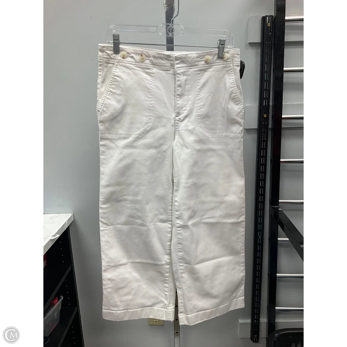 Jeans Wide Leg By Talbots In White, Size: 6