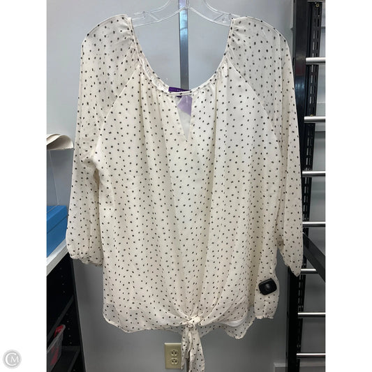 Top Long Sleeve By West Kei In Cream, Size: Xxl