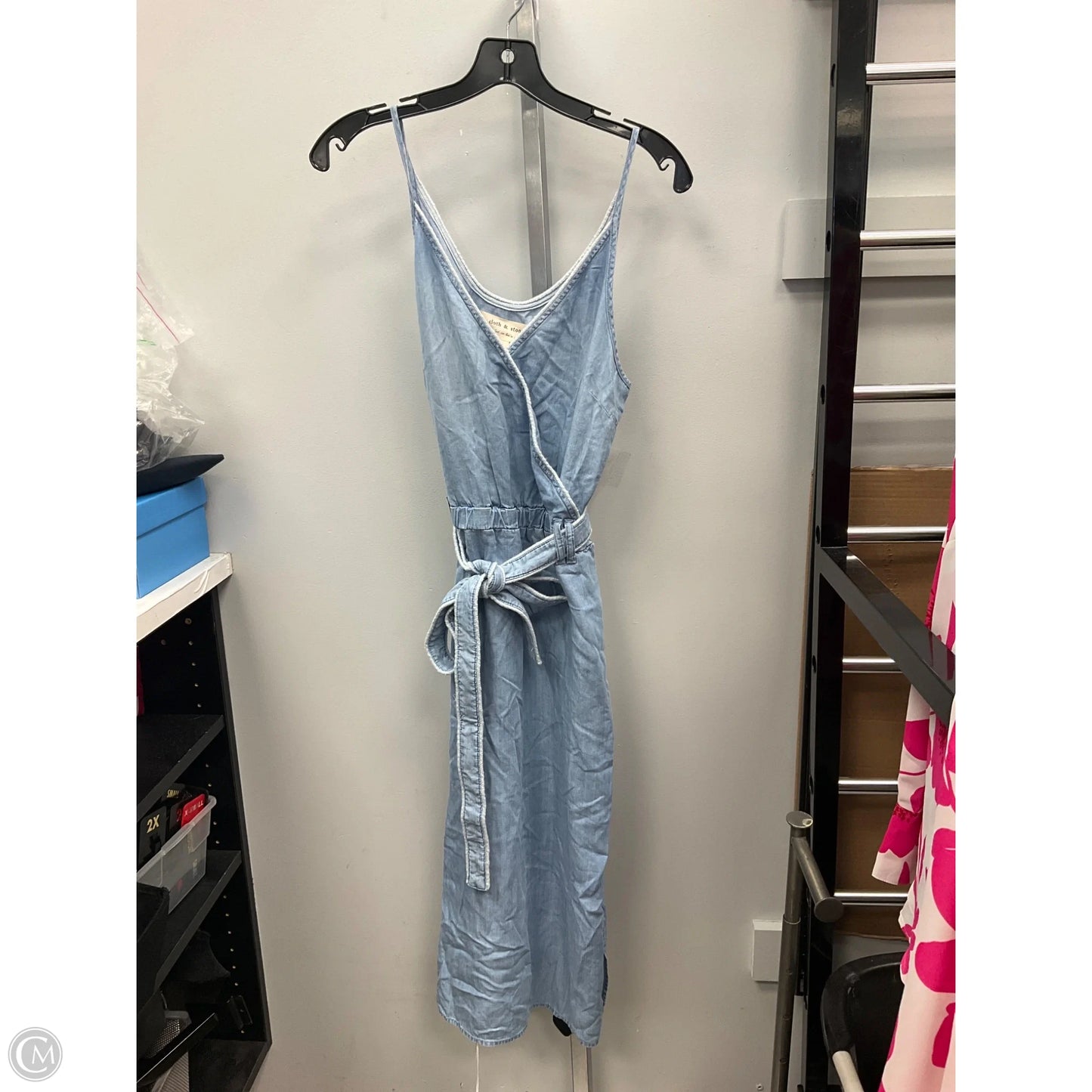 Dress Casual Midi By Cloth & Stone In Blue Denim, Size: Xs