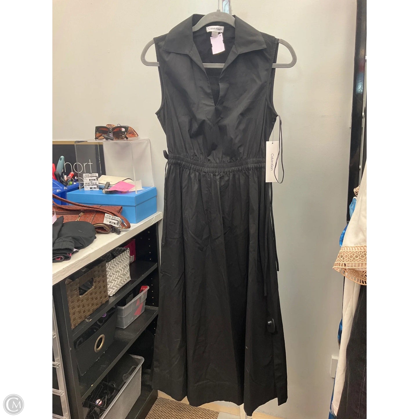Dress Casual Maxi By Calvin Klein In Black, Size: 2