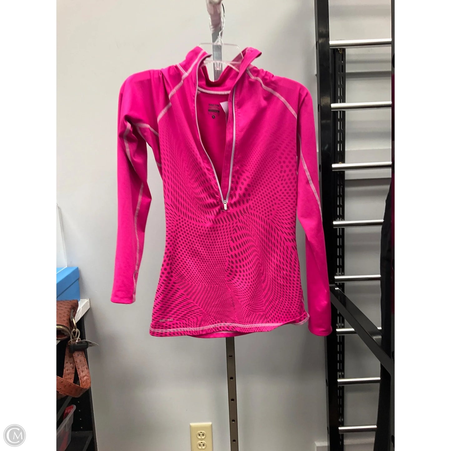 Athletic Jacket By Nike In Pink, Size: S