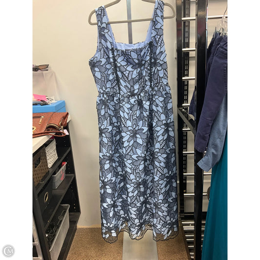 Dress Casual Midi By New York And Co In Black & Blue, Size: Xl