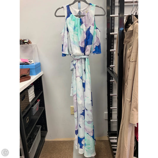 Dress Casual Maxi By Calvin Klein In Floral Print, Size: 12