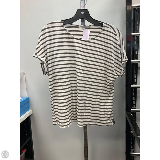 Top Short Sleeve By Green Envelope In Striped Pattern, Size: L