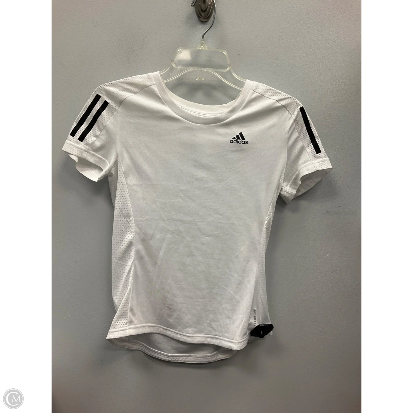 Athletic Top Short Sleeve By Adidas In White, Size: Xs