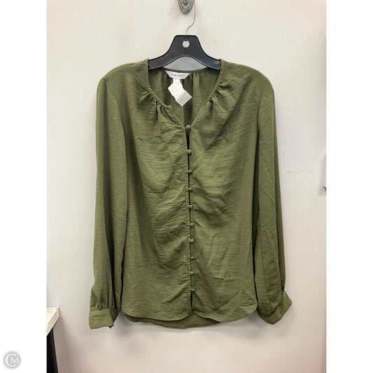 Top Long Sleeve By Nine West In Green, Size: S