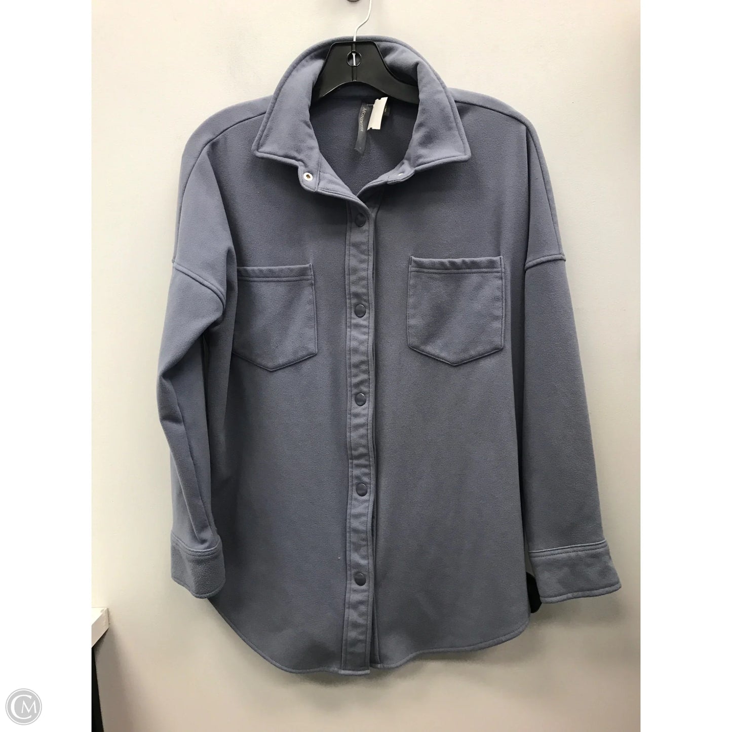 Jacket Shirt By Mondetta In Blue, Size: M