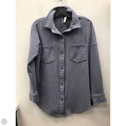 Jacket Shirt By Mondetta In Blue, Size: M
