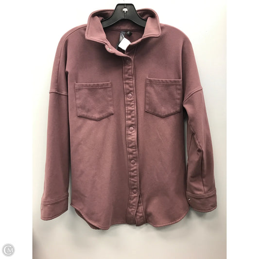 Jacket Shirt By Mondetta In Mauve, Size: M