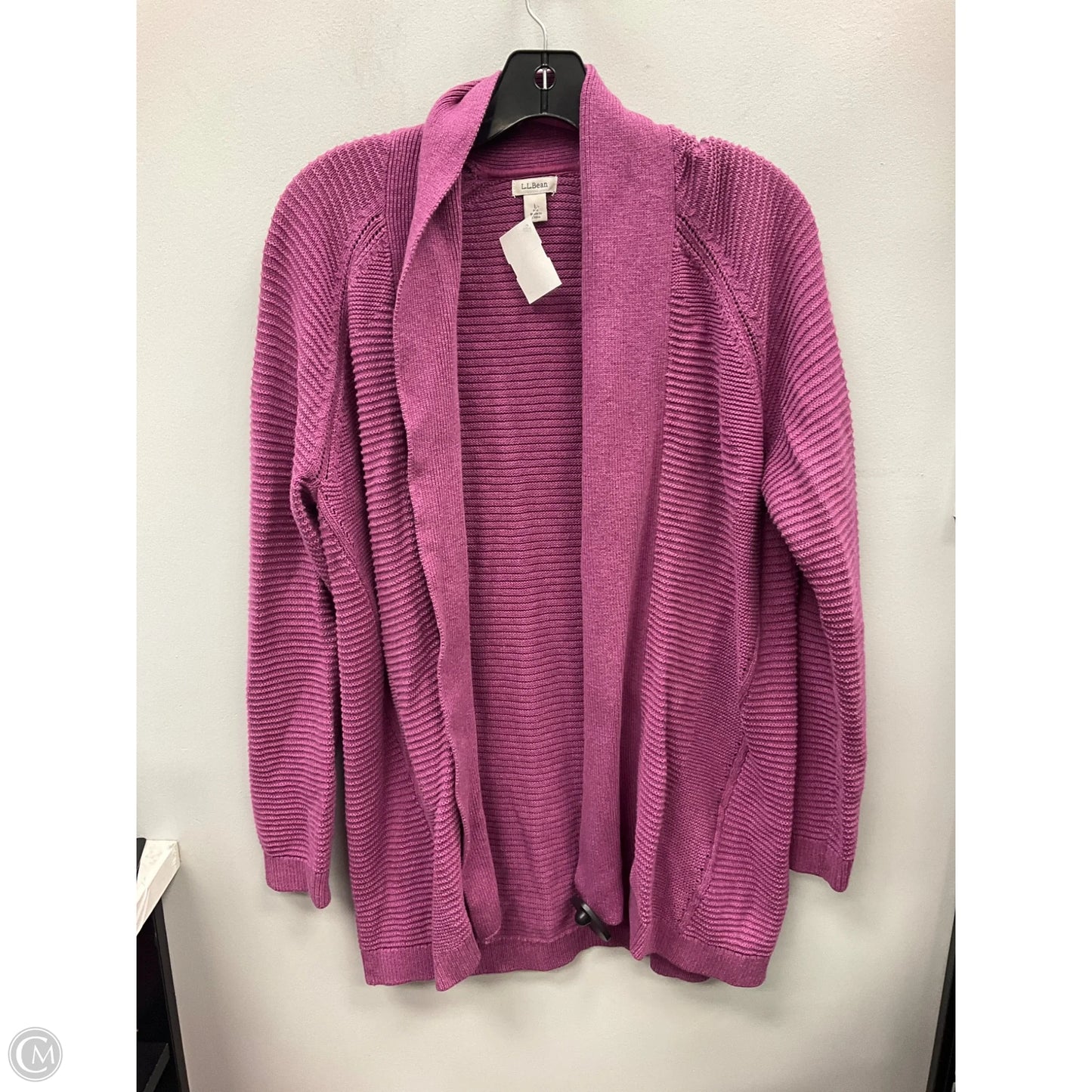 Sweater Cardigan By L.l. Bean In Purple, Size: L