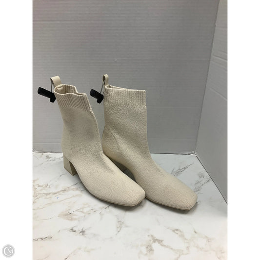 Boots Mid-calf Heels By Cushionaire In Cream, Size: 8