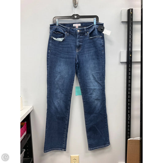 Jeans Straight By Lucky Brand In Blue Denim, Size: 10