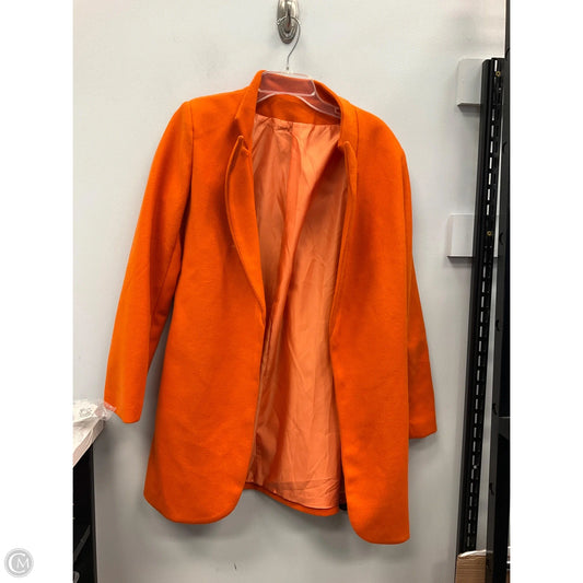 Coat Peacoat By Clothes Mentor In Orange, Size: 6