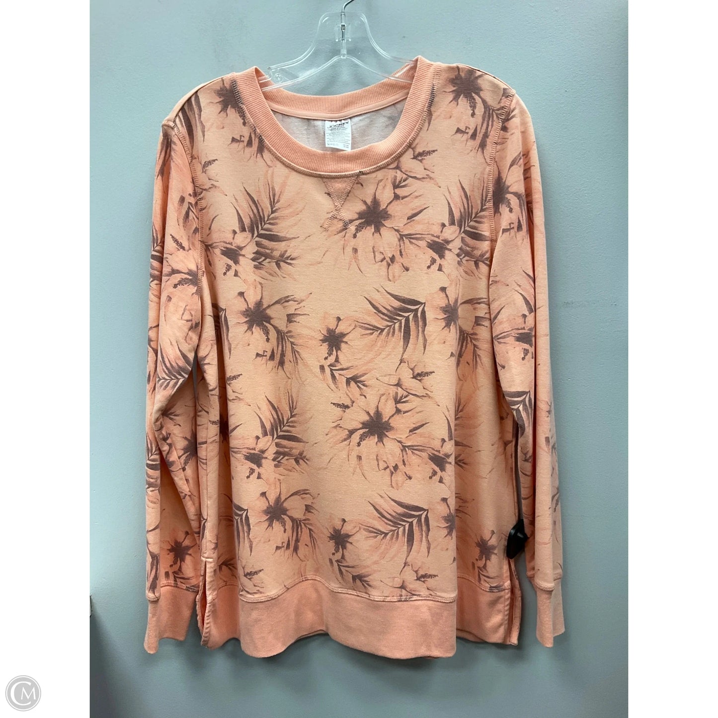 Top Long Sleeve By Jockey In Orange, Size: Xl