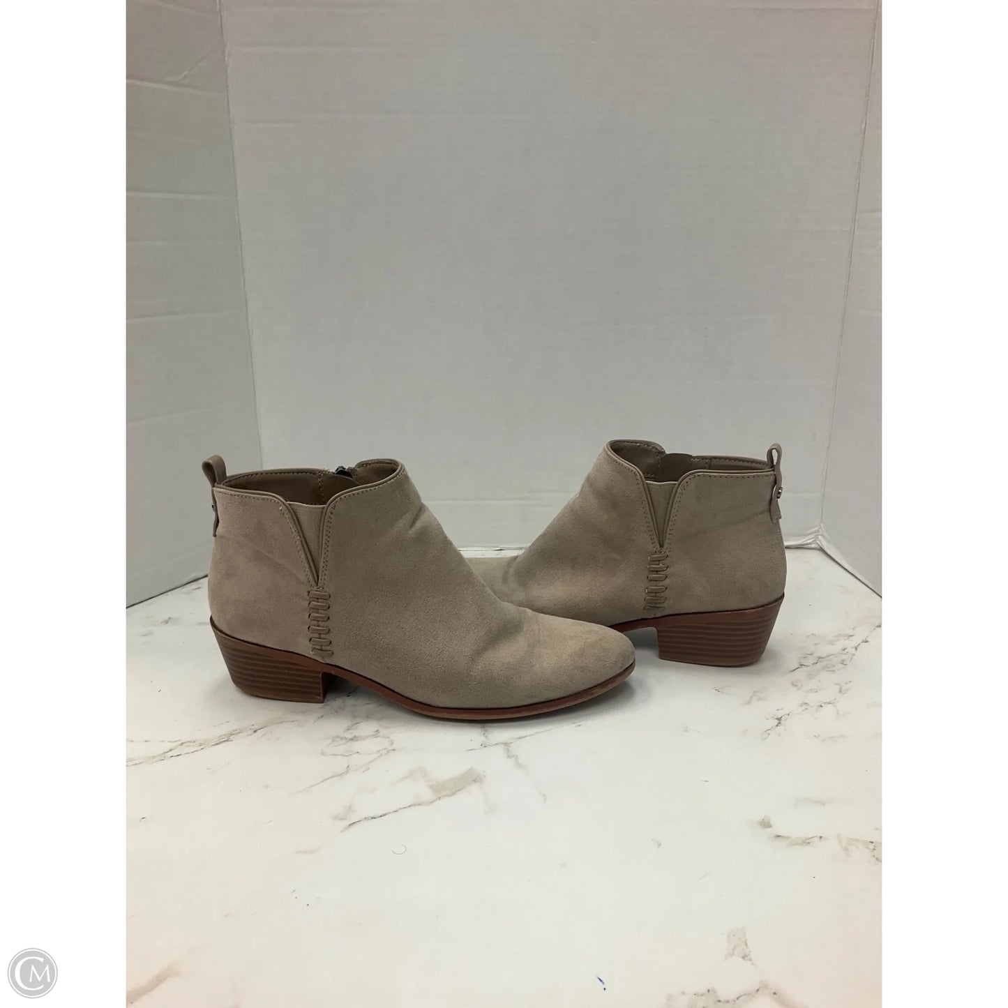 Boots Ankle Heels By Sam And Libby In Taupe, Size: 7