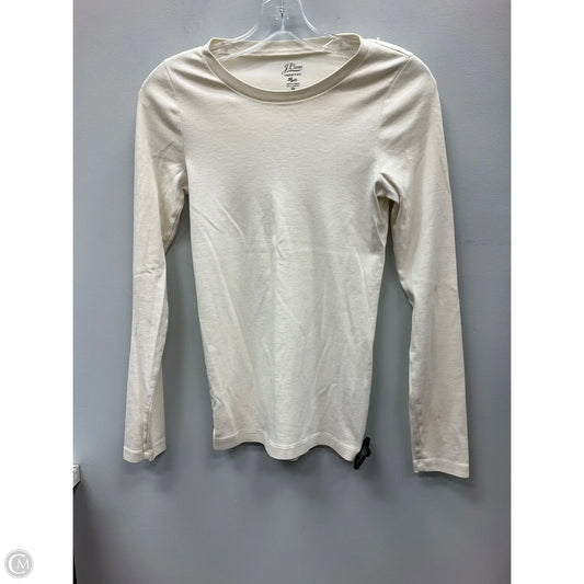 Top Long Sleeve By J. Crew In Cream, Size: M