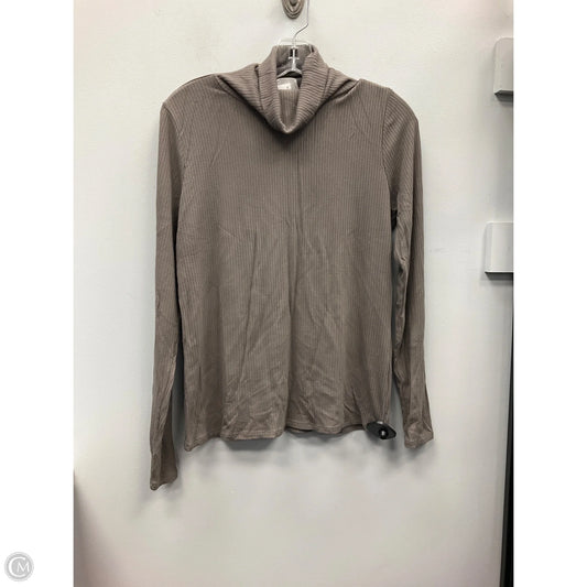 Top Long Sleeve By Cyrus In Taupe, Size: M