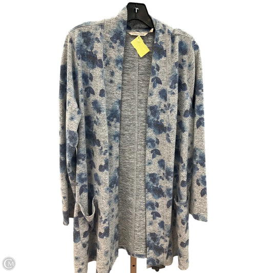 Cardigan By Soft Surroundings In Blue & Grey, Size: L