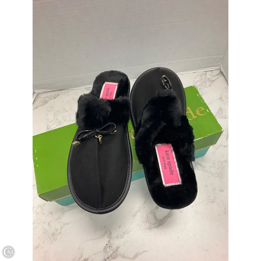 Slippers Designer By Kate Spade In Black, Size: 7