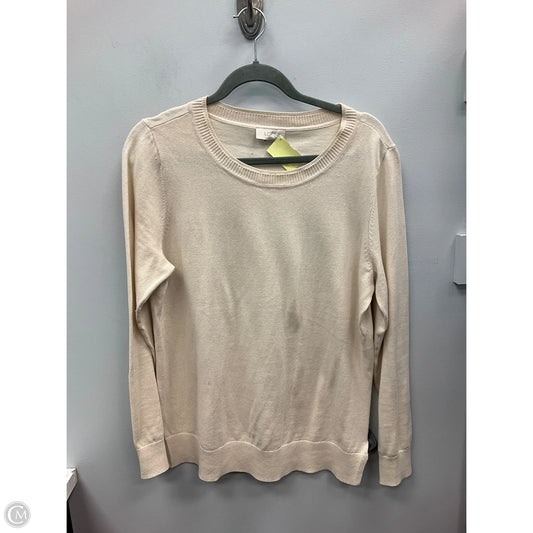 Top Long Sleeve By Loft In Cream, Size: L