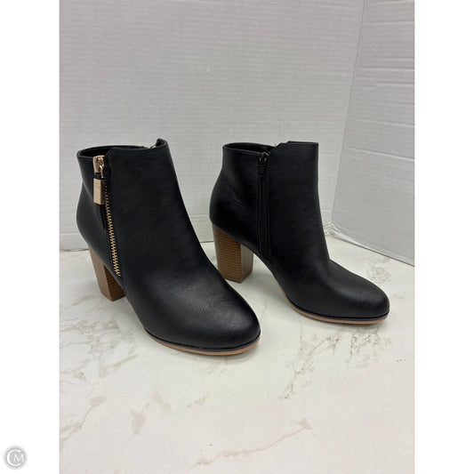 Boots Ankle Heels By Apt 9 In Black, Size: 9