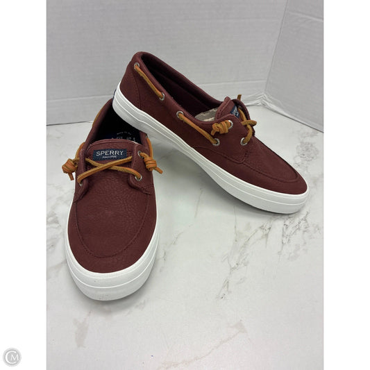 Shoes Sneakers By Sperry In Maroon, Size: 9