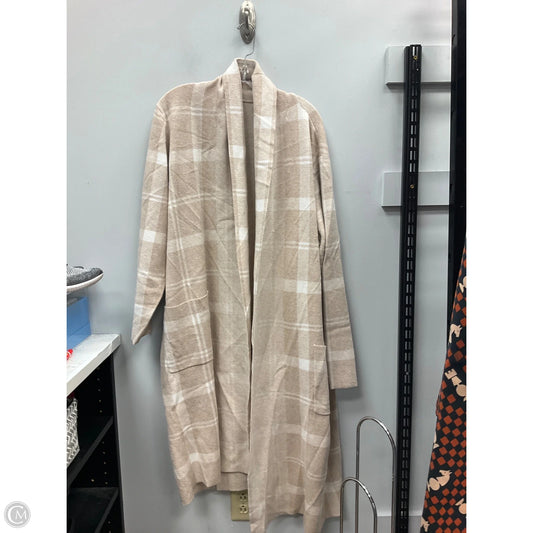 Sweater Cardigan By Adrienne Vittadini In Cream, Size: 3x