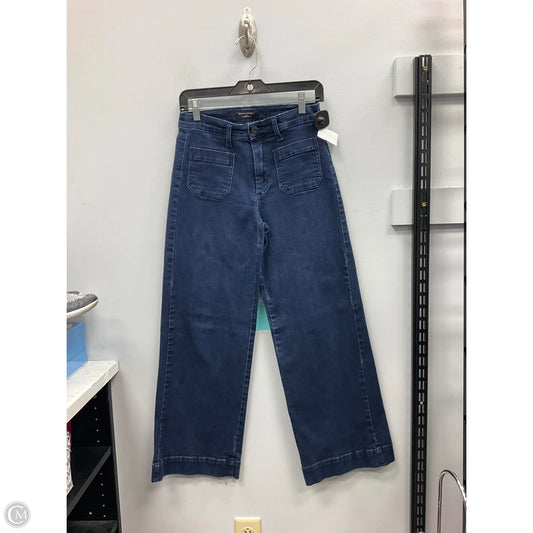 Jeans Wide Leg By Banana Republic In Blue Denim, Size: 4