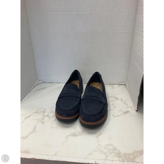 Shoes Heels Block By Clarks In Navy, Size: 10