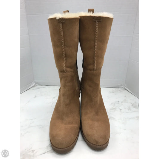 Boots Designer By Ugg In Brown, Size: 9