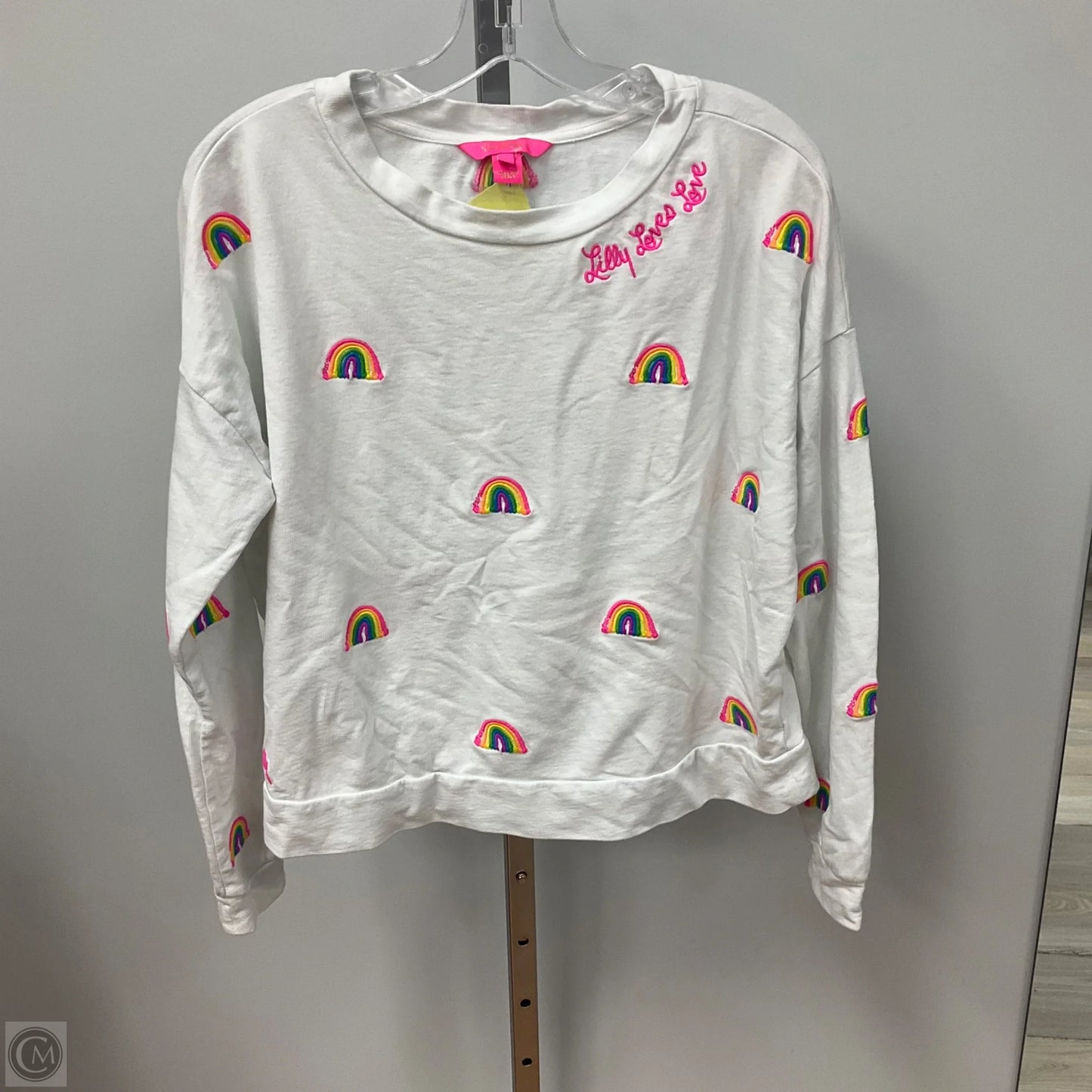 Top Long Sleeve Designer By Lilly Pulitzer In White, Size: S