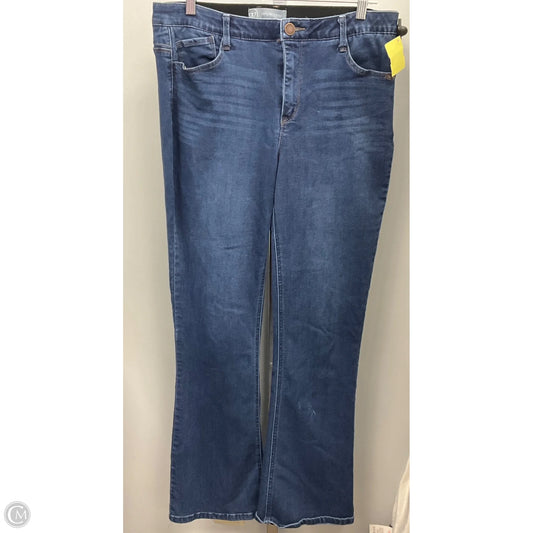 Jeans Flared By Wit & Wisdom In Blue Denim, Size: 12