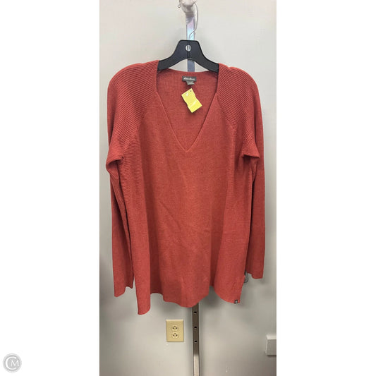 Sweater By Eddie Bauer In Orange, Size: L