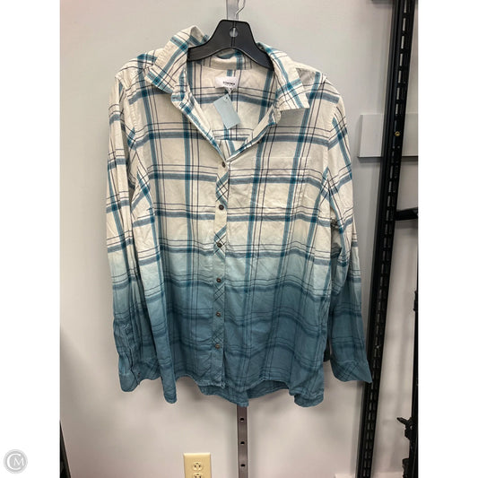 Top Long Sleeve By Sonoma In Plaid Pattern, Size: 1x