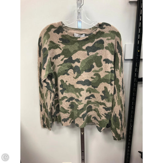 Sweater Cashmere By Magaschoni In Green & Tan, Size: Xl