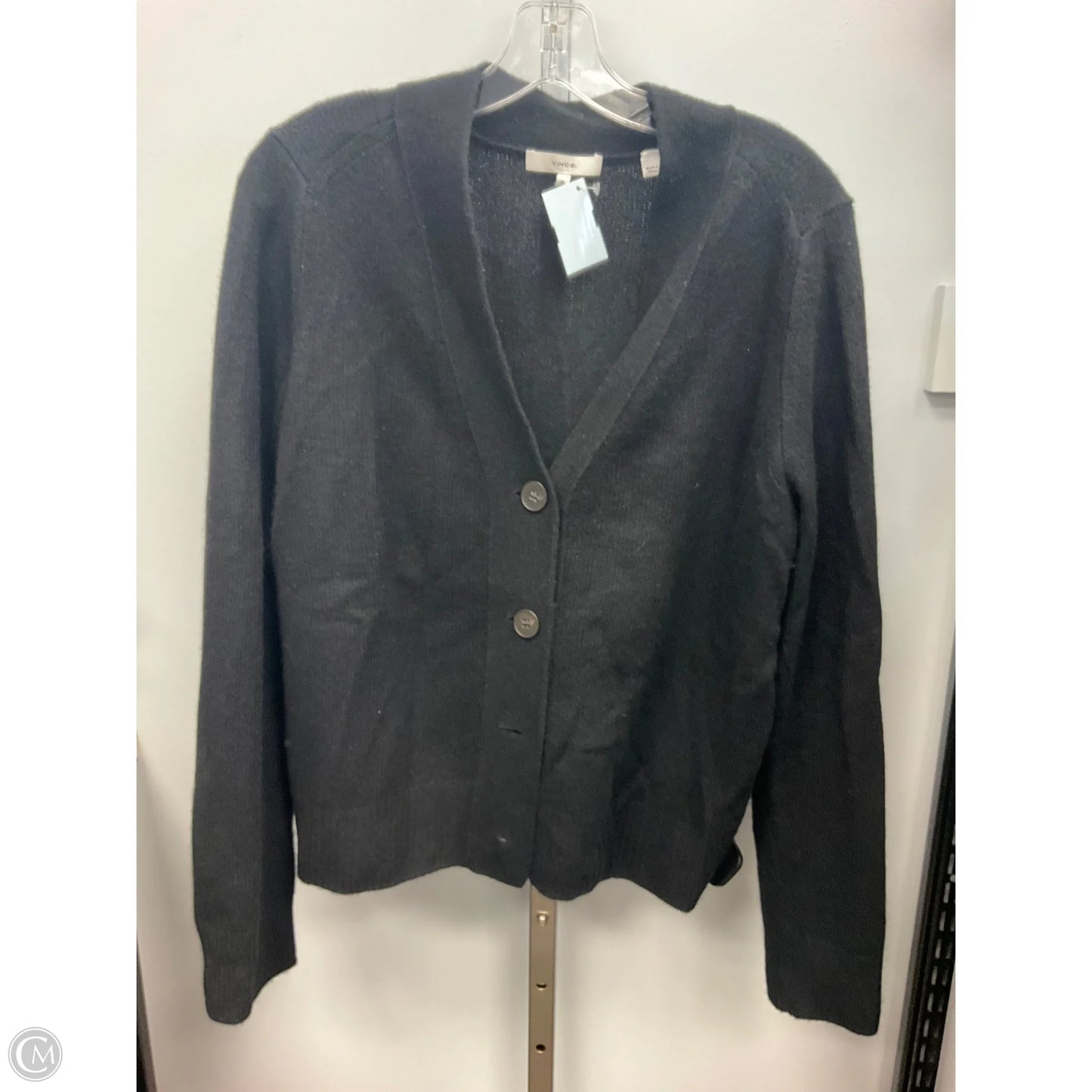 Sweater Cardigan Cashmere By Vince In Black, Size: Xl