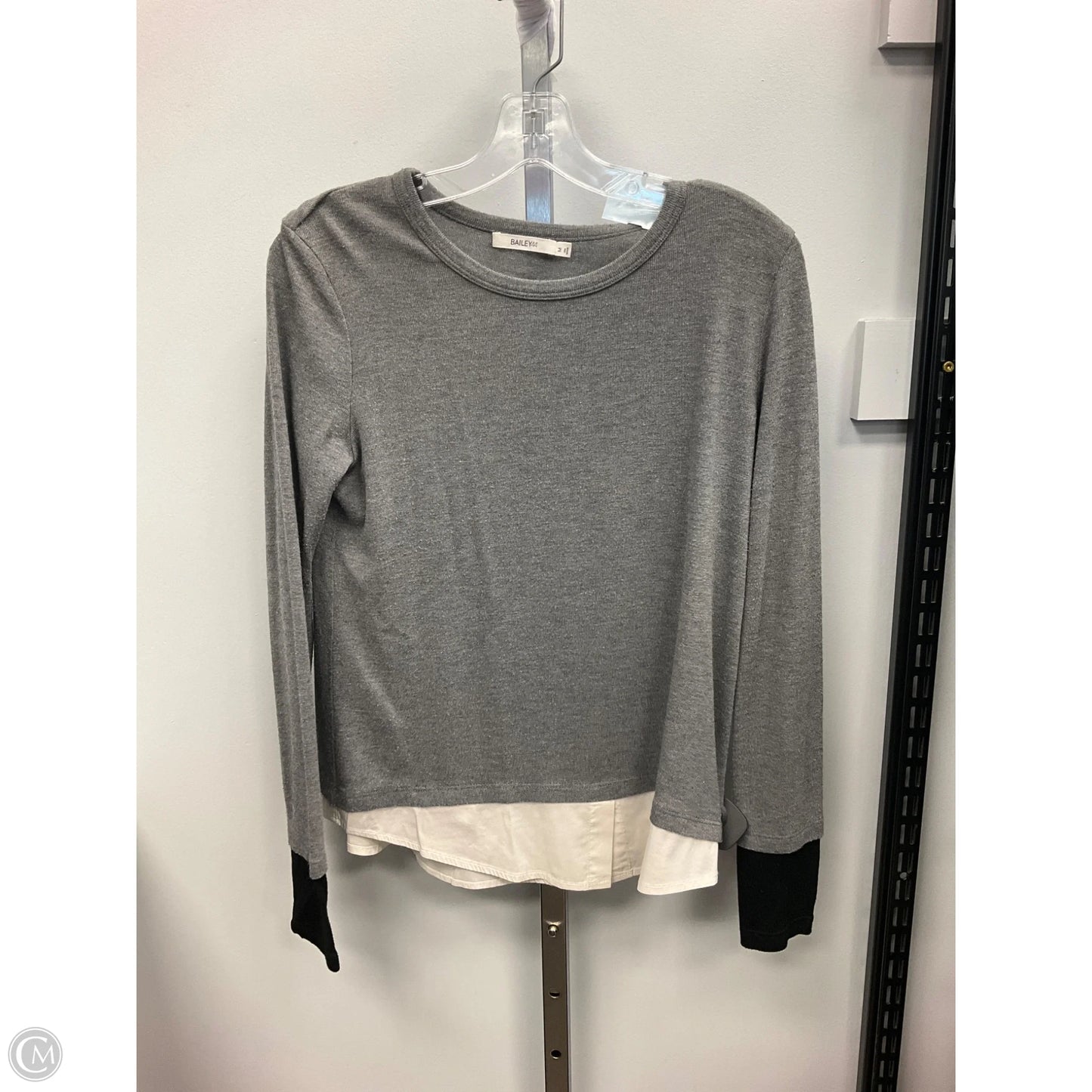 Top Long Sleeve By Bailey 44 In Grey, Size: M