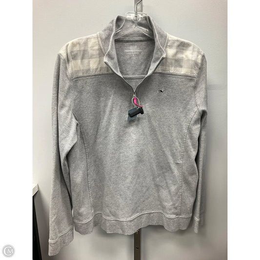 Sweatshirt Collar By Vineyard Vines In Grey, Size: L