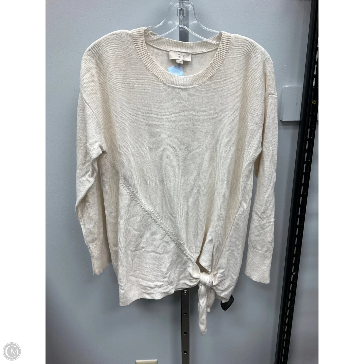 Top Long Sleeve By Loft In Cream, Size: M