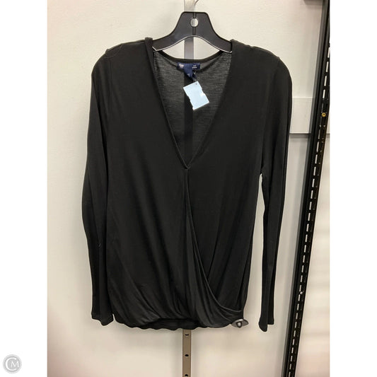 Top Long Sleeve By Gap In Black, Size: M