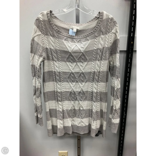 Top Long Sleeve By New York And Co In Grey & Silver, Size: M