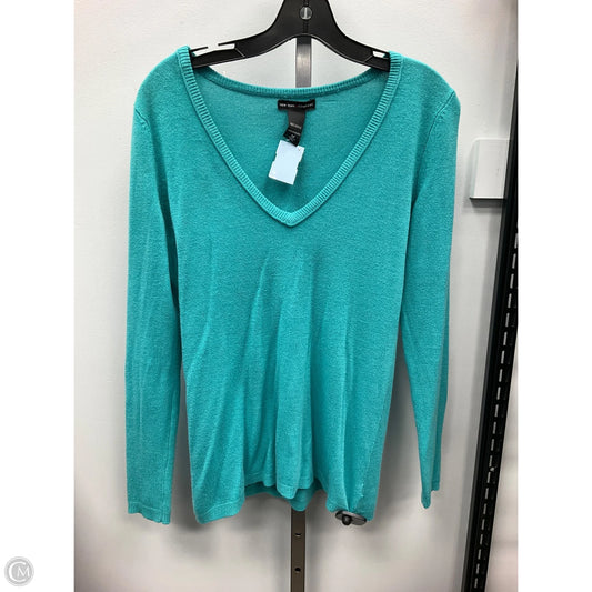 Top Long Sleeve By New York And Co In Teal, Size: M