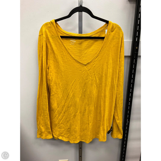 Top Long Sleeve Basic By Old Navy In Yellow, Size: Xl
