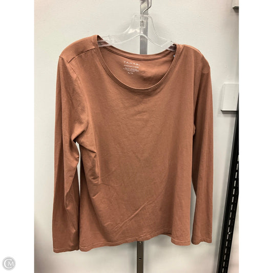 Top Long Sleeve By Tahari In Brown, Size: Xl