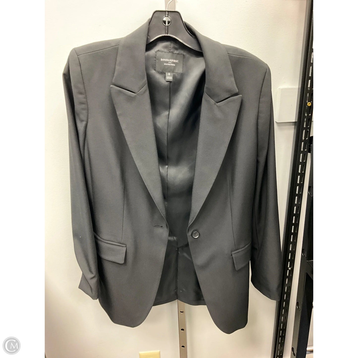 Blazer By Banana Republic In Black, Size: 8