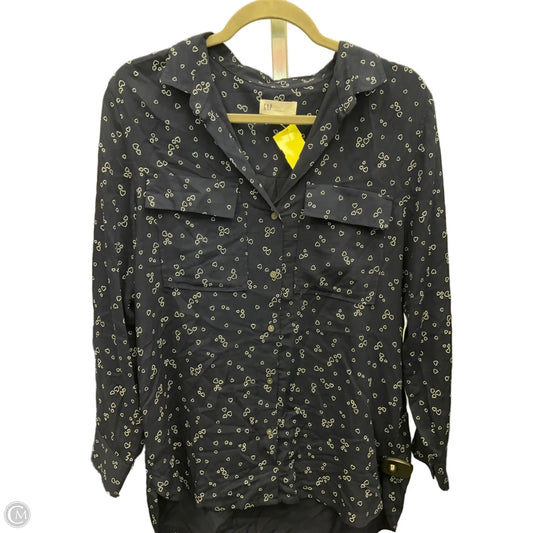 Top Long Sleeve Basic By Gap In Blue, Size: M