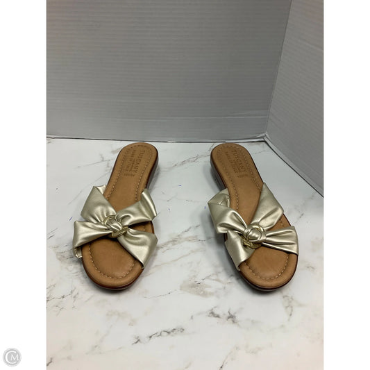 Sandals Heels Wedge By Easy Street In Gold, Size: 10