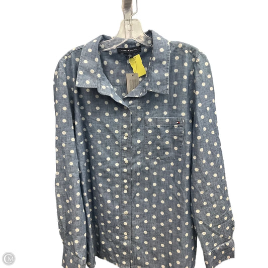 Top Long Sleeve Basic By Tommy Hilfiger In Blue, Size: Xl
