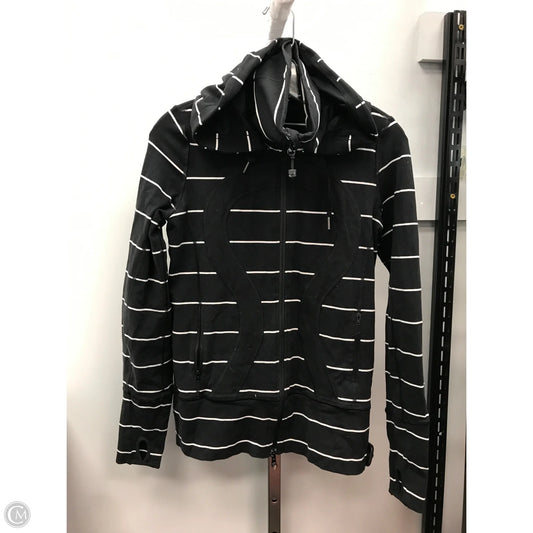 Athletic Jacket By Lululemon In Black & White, Size: 6