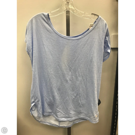 Athletic Top Short Sleeve By Apana In Blue, Size: L